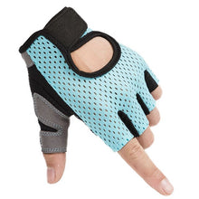 Load image into Gallery viewer, Summer Sports Gym gloves female weightlifting exercise fitness yoga equipment training half finger Thin breathable non-slip S/M