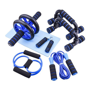 Gym Fitness Equipment Trainer Wheel Roller Kit Abdominal Roller Push Up Bar Jump Workout Sport Home