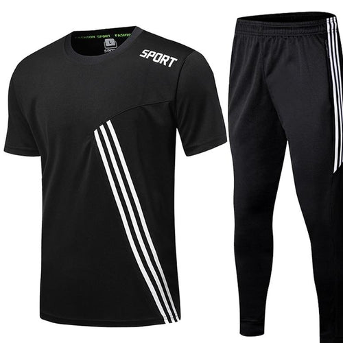 New Men Running Shirts sport pants tracksuit Sports Pants Soccr fitness Jogging sport suit men