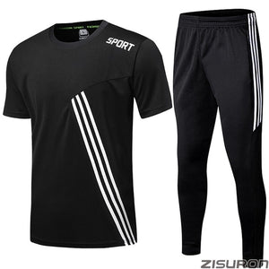 New Men Running Shirts sport pants tracksuit Sports Pants Soccr fitness Jogging sport suit men