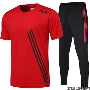 New Men Running Shirts sport pants tracksuit Sports Pants Soccr fitness Jogging sport suit men