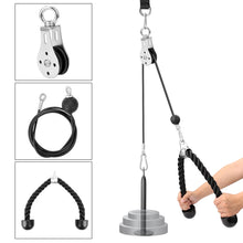 Load image into Gallery viewer, Fitness Pulley Cable Machine Attachment System Loading Lifting Arm Triceps Hand Training Gym Equipment