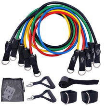 Load image into Gallery viewer, 12 PCS Latex Resistance Bands Set Exercise Bands with Handles Door Straps Gym Equipment for Home