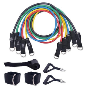 12 PCS Latex Resistance Bands Set Exercise Bands with Handles Door Straps Gym Equipment for Home