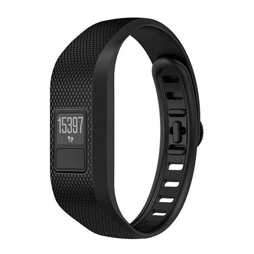 Vivofit Replaced Silicone Wristband Watch Strap Bracelet White/Black