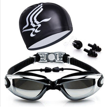 Load image into Gallery viewer, Hot Swiuming Water Sports Swimming Anti-ffog Swimming Glasses With Earplug cap Swim Hat