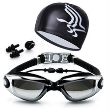 Load image into Gallery viewer, Hot Swiuming Water Sports Swimming Anti-ffog Swimming Glasses With Earplug cap Swim Hat